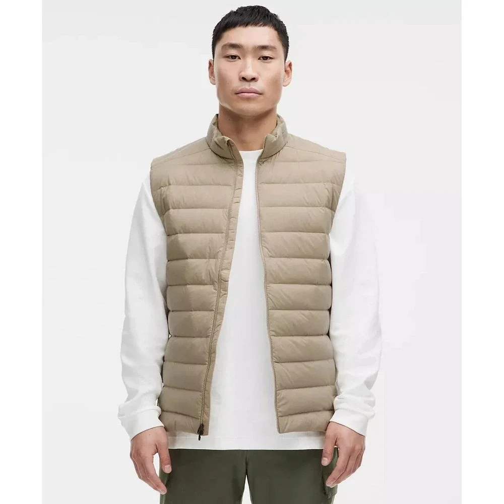 Lululemon Men's Navigation Down Vest Size XXL Sheer Oak 700 Fill Puffer